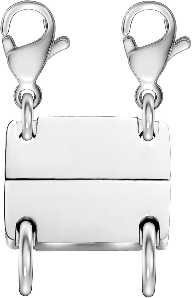 MKCYD Multi Necklace Layering Clasp Strong Magnetic Clasps, Gold and Silver Necklace Separator for Layering, Multiple Jewelry Closures for Layered Look - Image 1